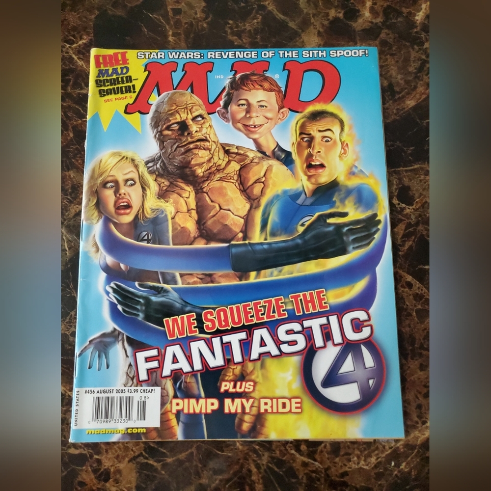 MAD Magazine - Features The Fantastic Four On Cover - #456 - August, 2005